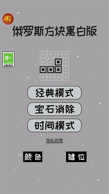 经典俄罗斯方块黑白版