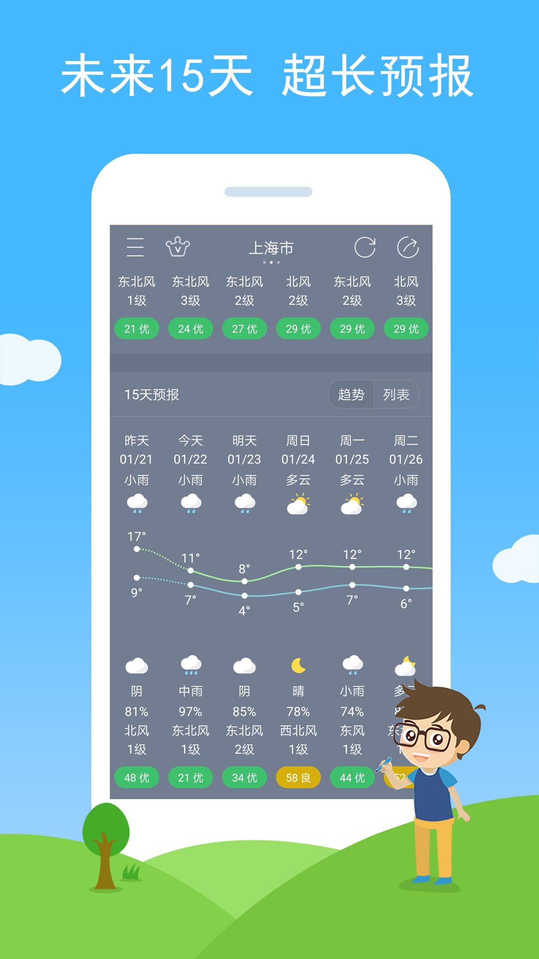 七彩天气预报最新版本全面升级语音播报