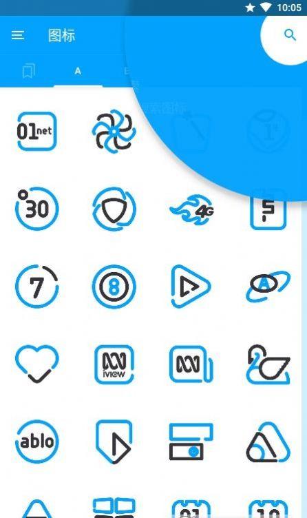 LineBlack Blue图标包app最新版